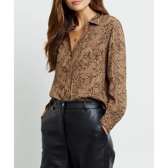 Rails Noemi Top in Brown Snakeskin - Picture 3 of 13